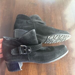 Stuart Weitzman Black Suede Ankle Boots